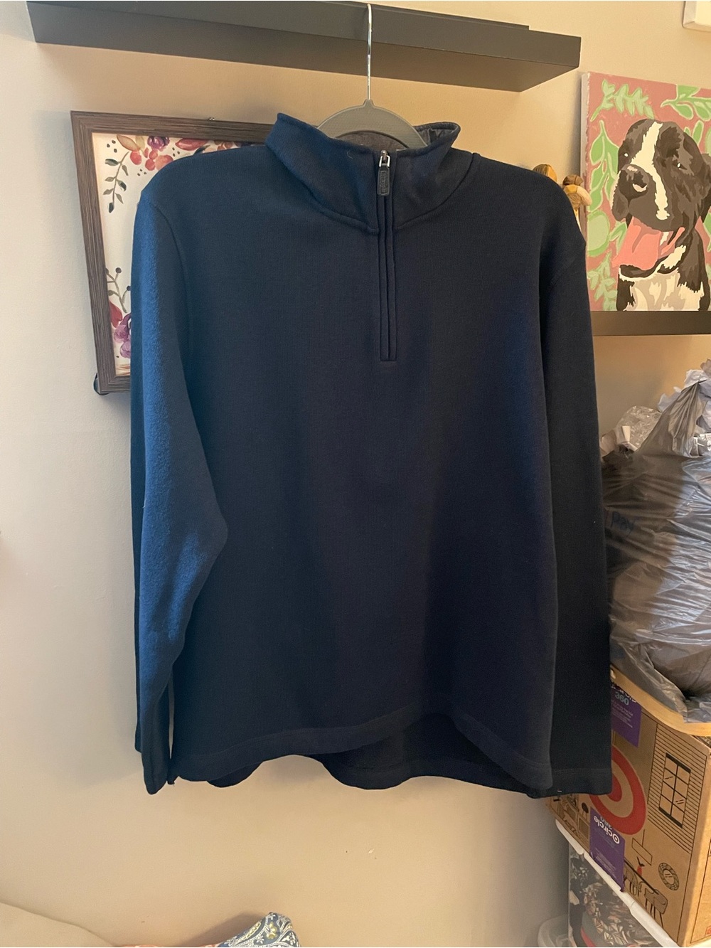Wrangler Men's Navy Half-Zip Sweater
